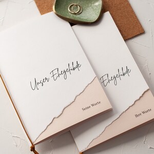 Ehegelübde Eheversprechen A5 personalisierbar rosé, Heft, Buch, Hochzeit, Vow book, blush, rosa