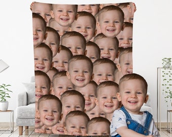 Custom Face Blanket Personalized Photo Blanket Funny Memorial Blanket with Face Pet Blankets and Throws Personalized Gifts Baby Shower Gift