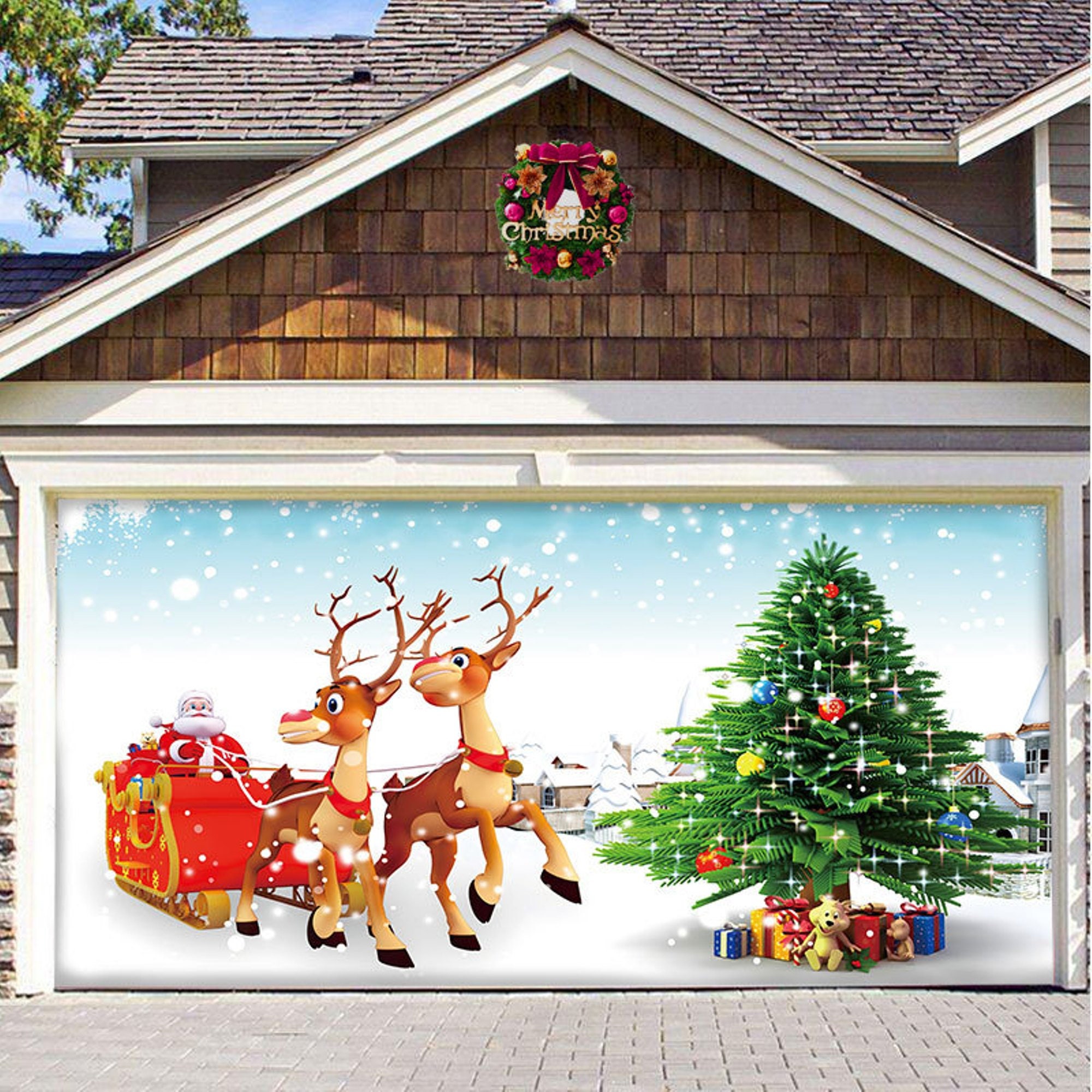 Ideas For Decorating Your Garage This Christmas | Holy Night Christmas  Garage Door Decor,Christmas Background Cloth, Outdoor Garage Door, Tapestry  Cloth, Holiday Party Decoration | Tk.Gov.Ba