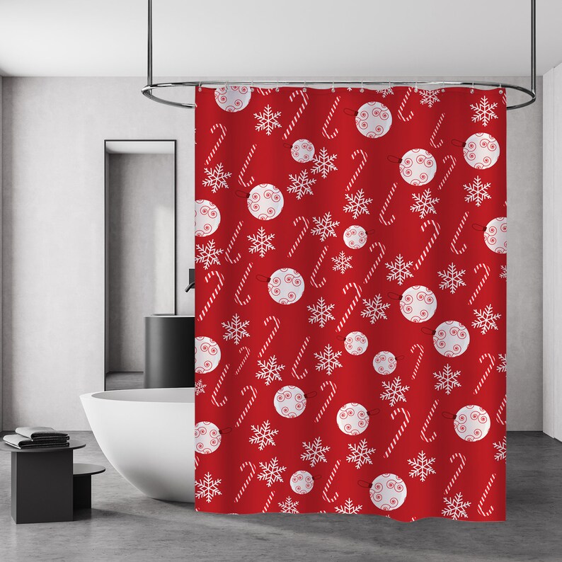 Christmas Shower Curtain Funny Snowman Shower Bathroom Curtains Xmas