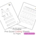 Preschool Coding Sheets: Numbers, Letters, Shapes, Scientists (digital ...
