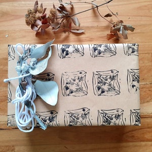 Botanische Eco Geschenkverpackung | Umweltfreundliches Geschenkpapier | Luxus Geschenkverpackung | Nachhaltiges Luxus Geschenk | Eco Geschenk für sie | Eco Geburtstags wrap