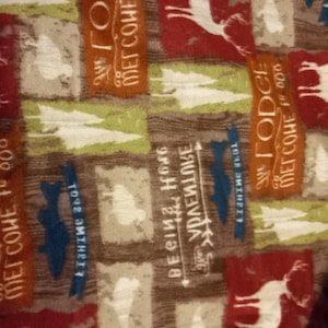 Woodland fleece fabric