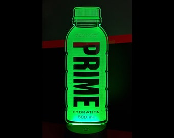 Novelty Prime Drink inspired design desk lamp/night light, RGB LED remote control