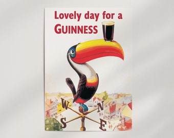 Lovely Day for a Guinness by John Gilroy (1936) Premium Wall Art Poster · Ready to Frame Giclée Print · Vintage Beer Advertisement