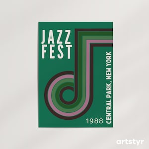Jazz Fest, Central Park · 20+ Sizes · 1988 · New York Jazz Festival · Gallery-Grade Giclée Wall Art Print · Ready to Frame