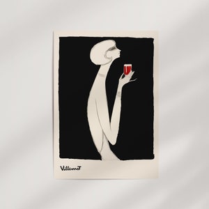 Campari Rouge von B. Villemot (1977) Premium Wandkunst Poster · Rahmenfertiger Giclée-Druck · Retro-Werbung