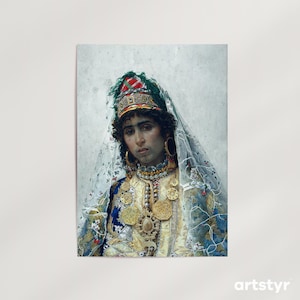 Novia bereber · Más de 20 tamaños · Josep Tapiró Baró, 1896 · Arte orientalista · Impresión de arte mural Giclée de calidad de galería · Lista para enmarcar