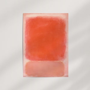 Impressão de coral rosa · Mais de 20 tamanhos · Mark Rothko, 1953 · Pôster abstrato em tons pastéis · Impressão artística em giclée de qualidade de galeria · Pronto para emoldurar