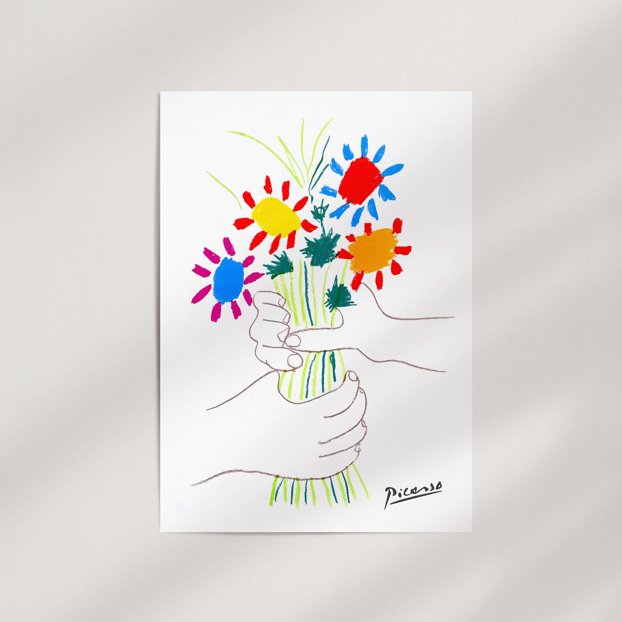 ピカソ「平和の花束」プリント • 1958年 リトグラフ ウォールアート