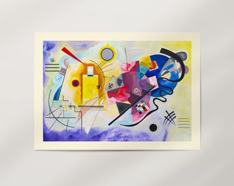 Yellow-Red-Blue by Wassily Kandinsky (1925) Premium Wall Art Poster · Ready to Frame Giclée Print · Vintage Bauhaus Artwork