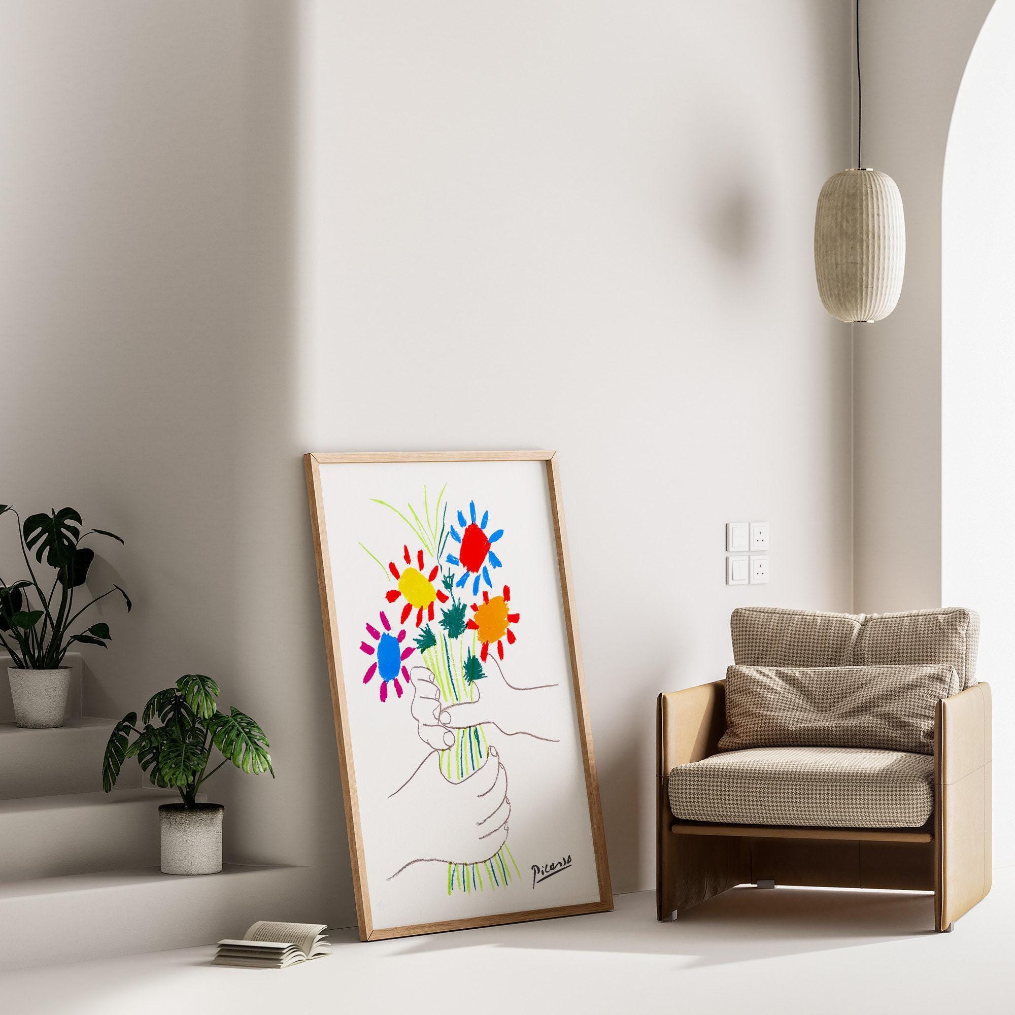ピカソ「平和の花束」プリント • 1958年 リトグラフ ウォールアート