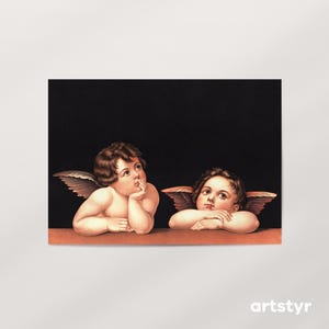 Querubines según Rafael · Más de 20 tamaños · Winslow Homer, 1890 · Rafael · Madonna de los querubines · Arte mural Giclée de calidad de galería · Listo para enmarcar