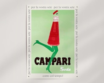 Campari Soda Giclée Print · 20+ Sizes · Mid Century Italian Decor (1968) · Franz Marangolo Wall Art · Retro Italy · Ready to Frame