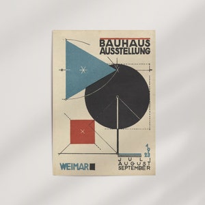 Bauhaus Ausstellung von Herbert Bayer (1923) Premium Wandkunst Poster · rahmenfertiger Giclée-Druck · Modernist Home Decor