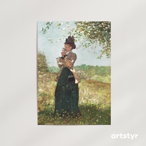 The Yellow Jacket · 20+ Größen · Winslow Homer, 1879 · Giclée Wand Kunst Poster · Serene Natural Portrait · Bereit zum Rahmen