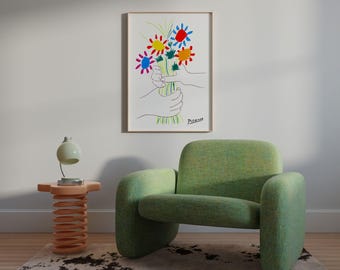 ピカソ「平和の花束」プリント • 1958年 リトグラフ ウォールアート