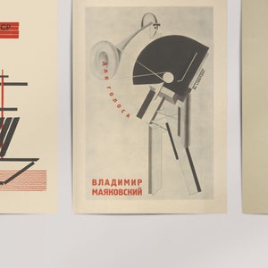 3-Piece El Lissitzky Constructivist Art Print Set 1923 20 Sizes Premium Giclée Posters Early 20th Century Art Ready to Frame image 2