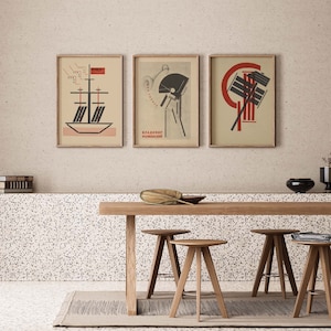 3-Piece El Lissitzky Constructivist Art Print Set 1923 20 Sizes Premium Giclée Posters Early 20th Century Art Ready to Frame image 7