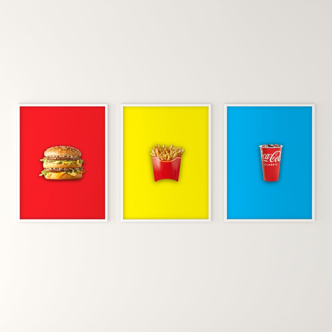 3-piece Mcdonald's Pop Art Premium Wall Art Poster Set - Etsy