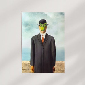 O Filho do Homem de René Magritte (1964) Premium Wall Art Poster · Pronto para emoldurar Giclée Print · Surrealismo