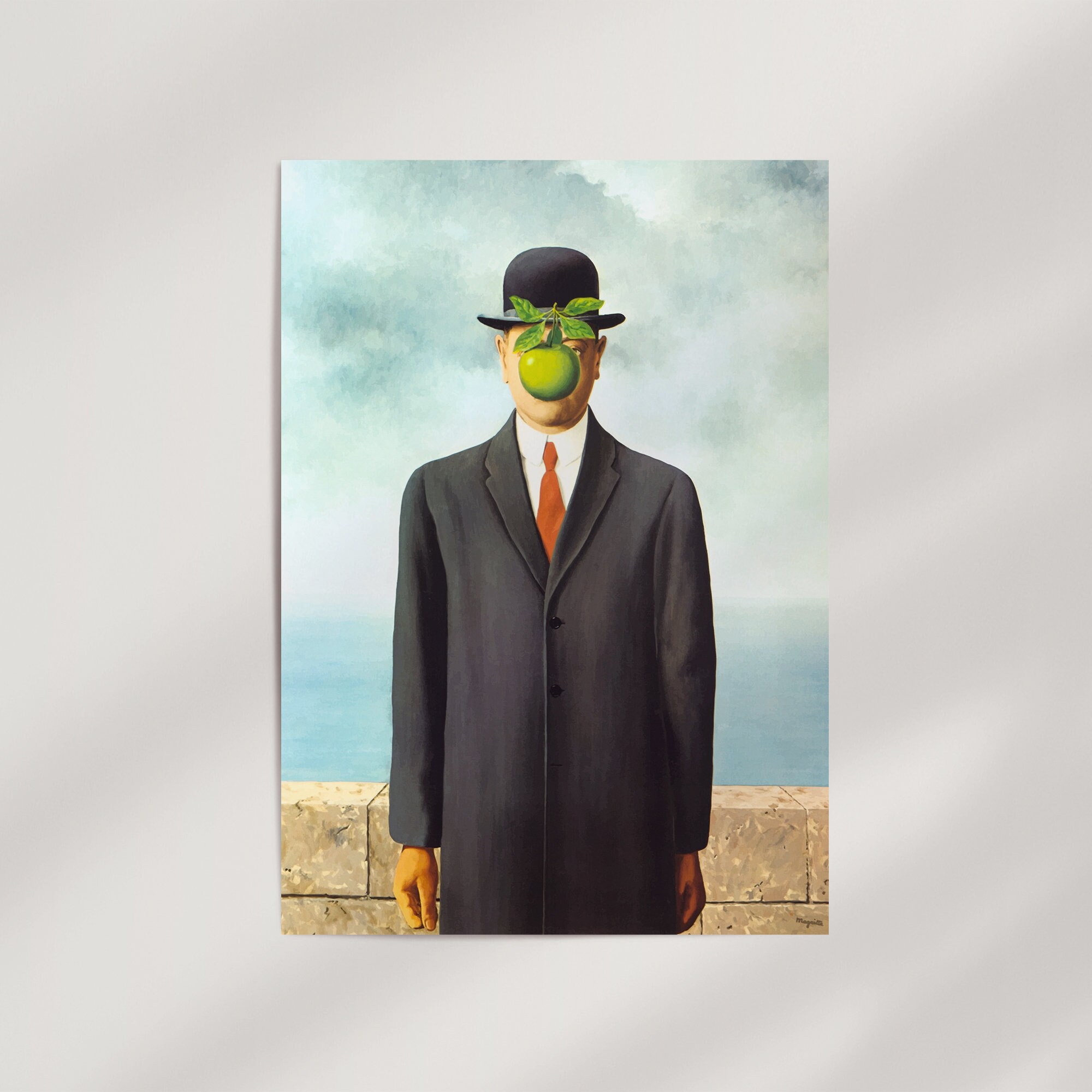 The Son of Man by René Magritte (1964) Premium Wall Art Poster