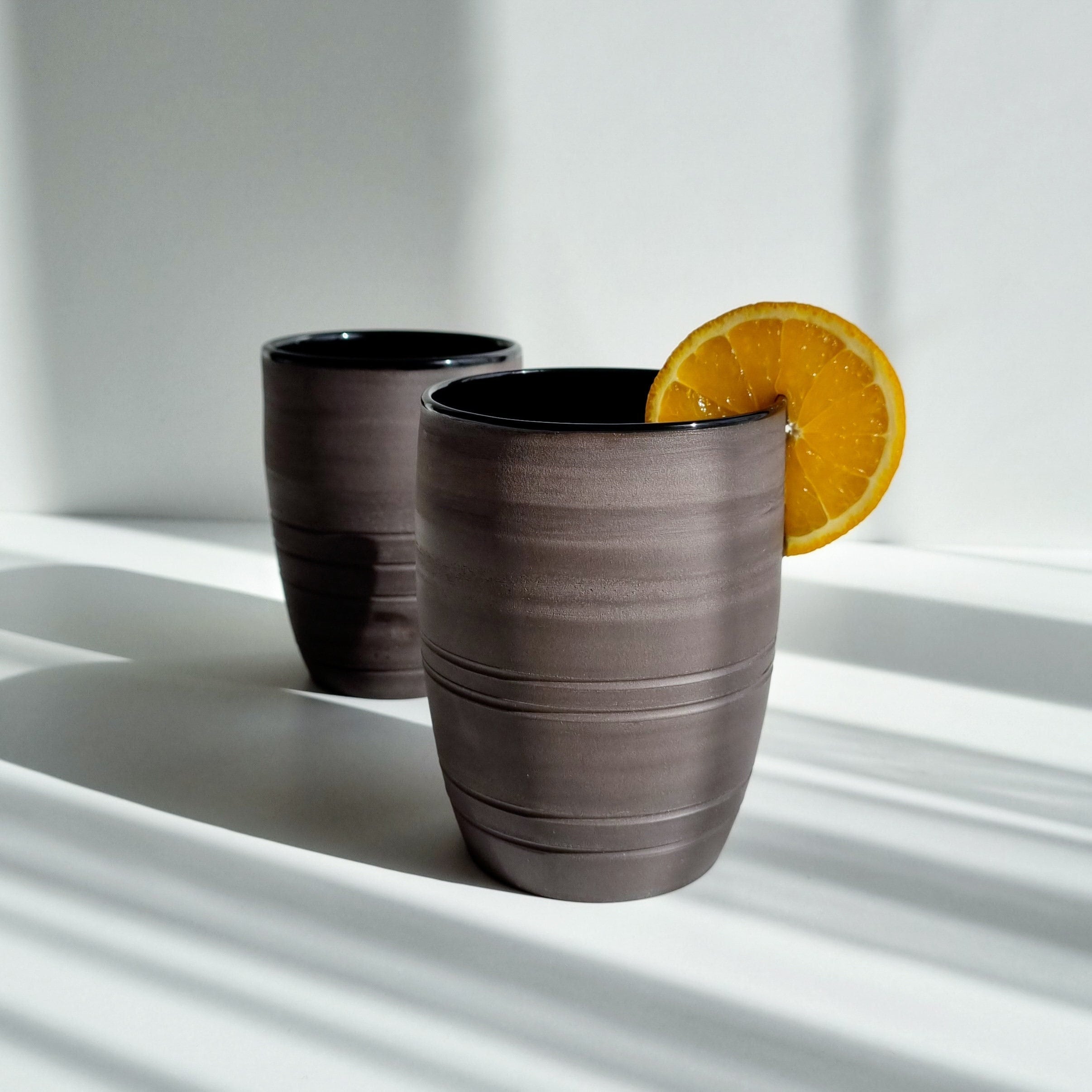 Black Clay Coffee Mug — Alanna Hughes Pottery