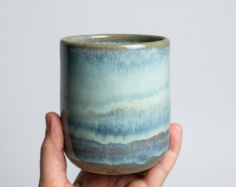 Blue Handmade Ceramic Mug - Stoneware Coffee Cup, Handcrafted Pottery Mug