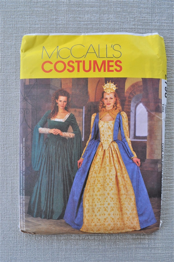 womens queen dress costume sewing pattern, vintage