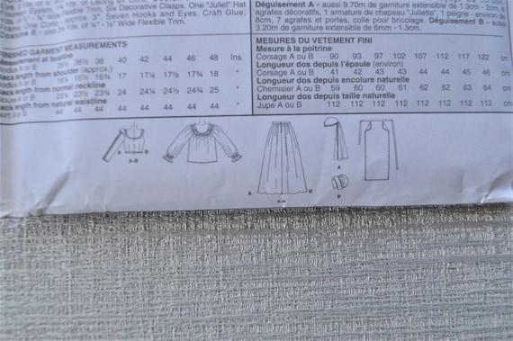 Vintage elizabethan dress sewing pattern, womens … - image 3