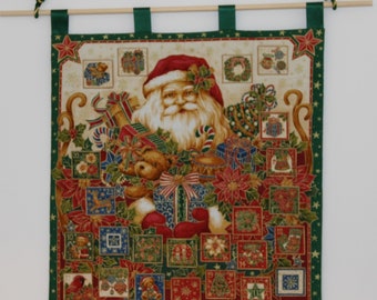 Hand made, fully quilted advent calendar