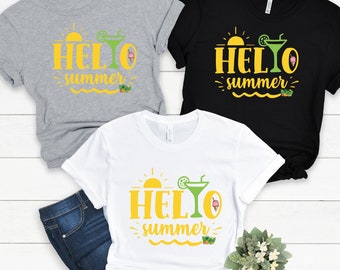 Hello Summer T-shirt, Summer Season Shirt, Vacation Tee, Gift for Summer,