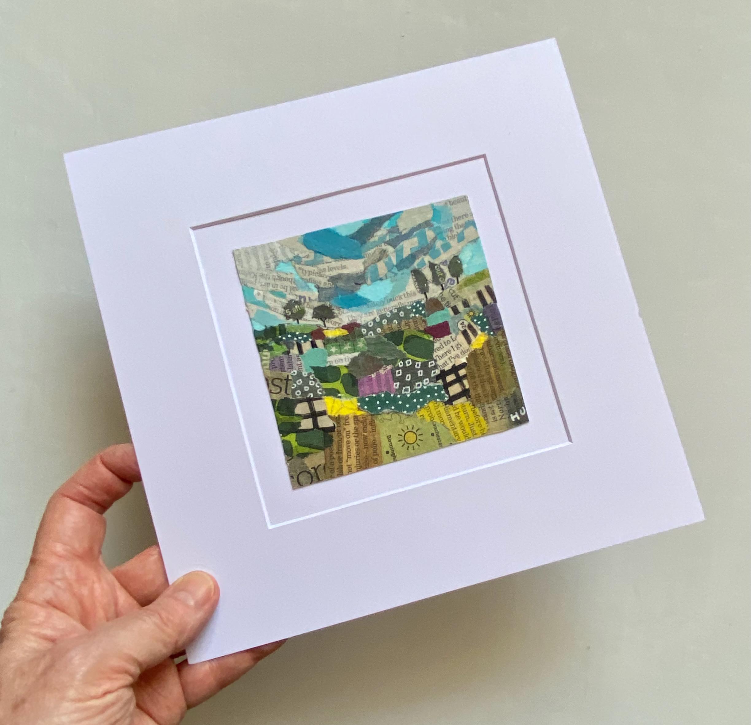 Small Collage Landscape Painting: Trees Wall Decor, Original Artwork. -  Etsy Ireland