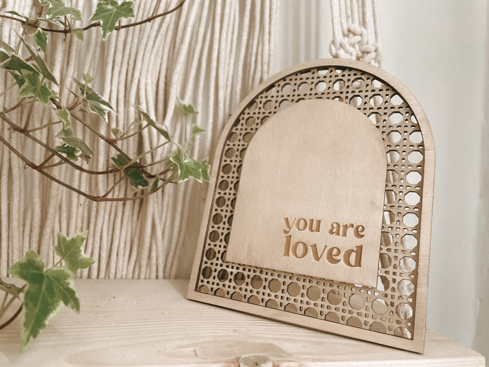 rattan-arch-sign-boho-wall-decor-rattan-inspired-decor-boho-etsy