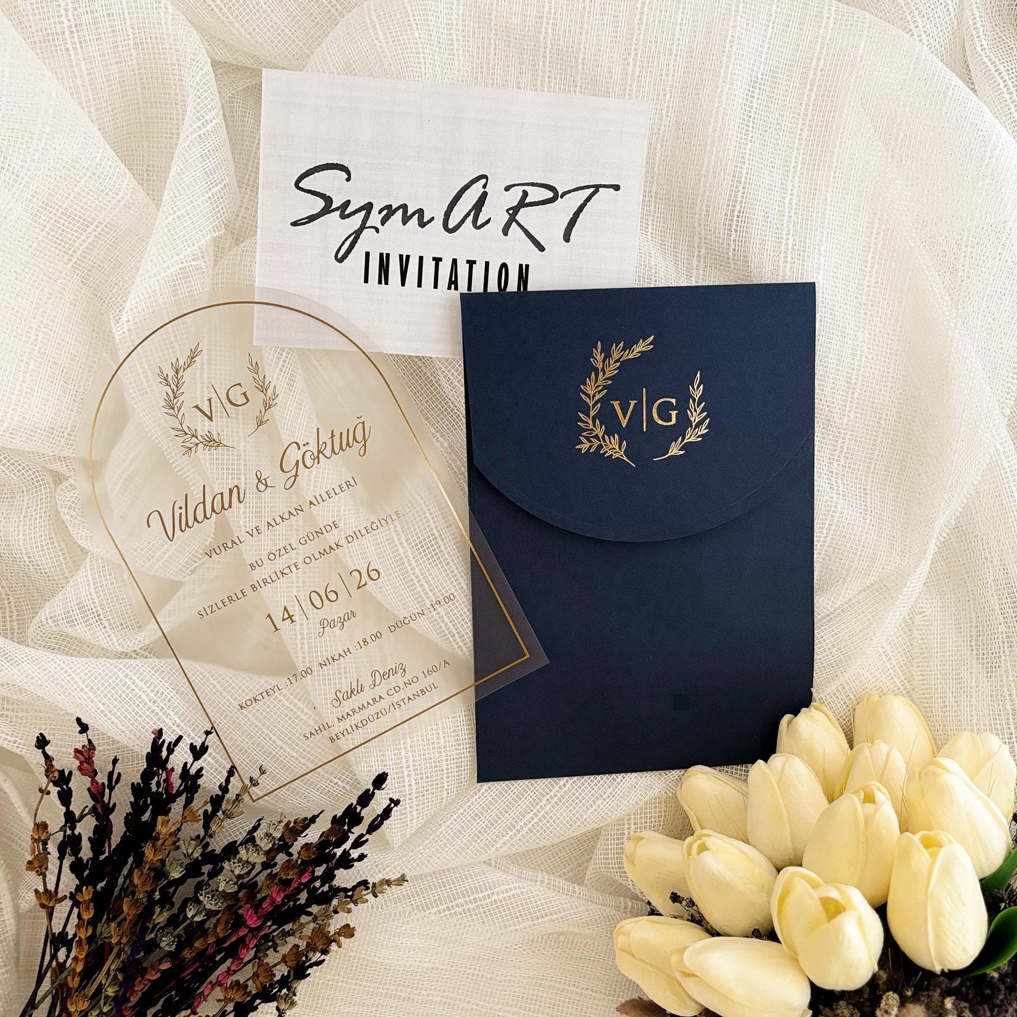 Elegant Invitation, Transparent Invitation, Acrylic Wedding Invite ...