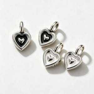 4,9 × 8,2 mm 925 Sterling Zilveren Klein Hartje Bedelhanger voor het Maken van Sieraden