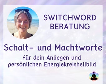 Switchwords Beratung mit persönlichem Energiekreisheilbild "Gestalte dein Glück" - Worte wirken Wunder!