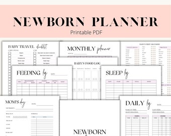 Newborn Planner, Baby Planner, New Mom Planner, Sleep Tracker, Baby Tracker, New Mom Gift, Newborn Infant Planner, Newborn Feeding Tracker