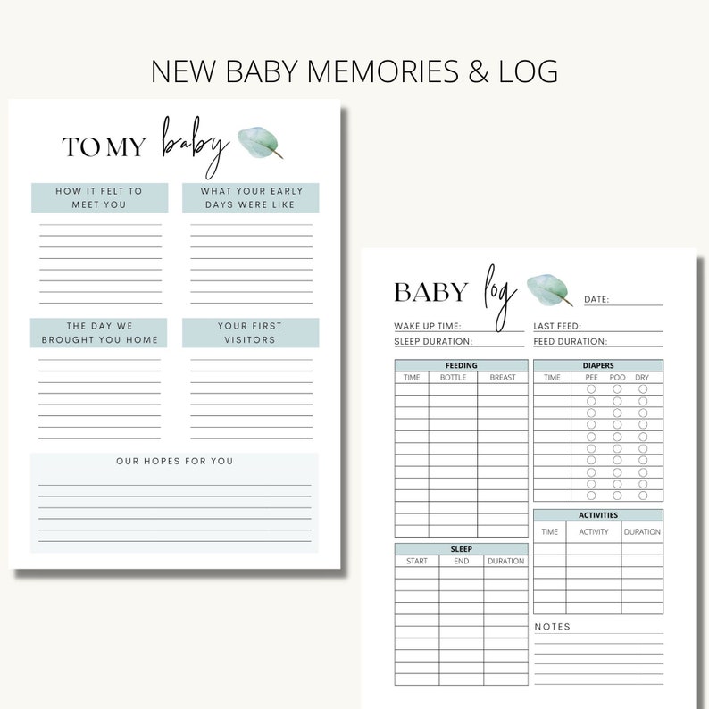 Pregnancy Journal Printable PDF, Pregnancy Planner Digital Download, Pregnancy Tracker, Pregnancy Diary, Expecting Mom Gift image 7