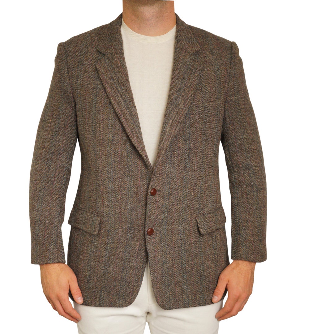 Men Harris Tweed Blazer Eaton 90's Jacket Scottish Wool 26 - Etsy
