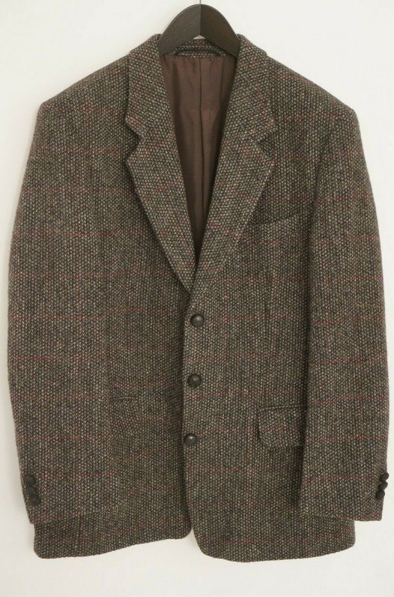 Men Harris Tweed Blazer Jacket Desch Scottish Wool EU50 - Etsy