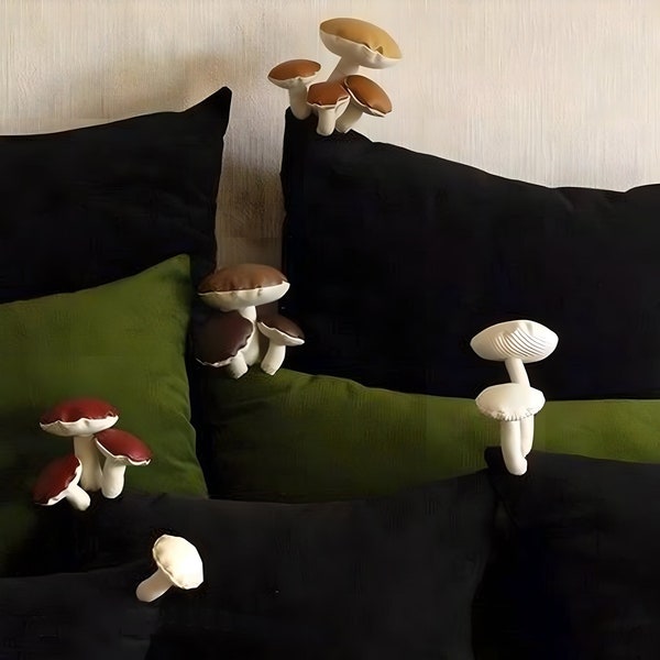 Kawaii mushroom pillow sofa seat cushion Sofa decorative pillow Mushroom decor mushroom ornament Stuffed mushroom plush home decor and gifts
