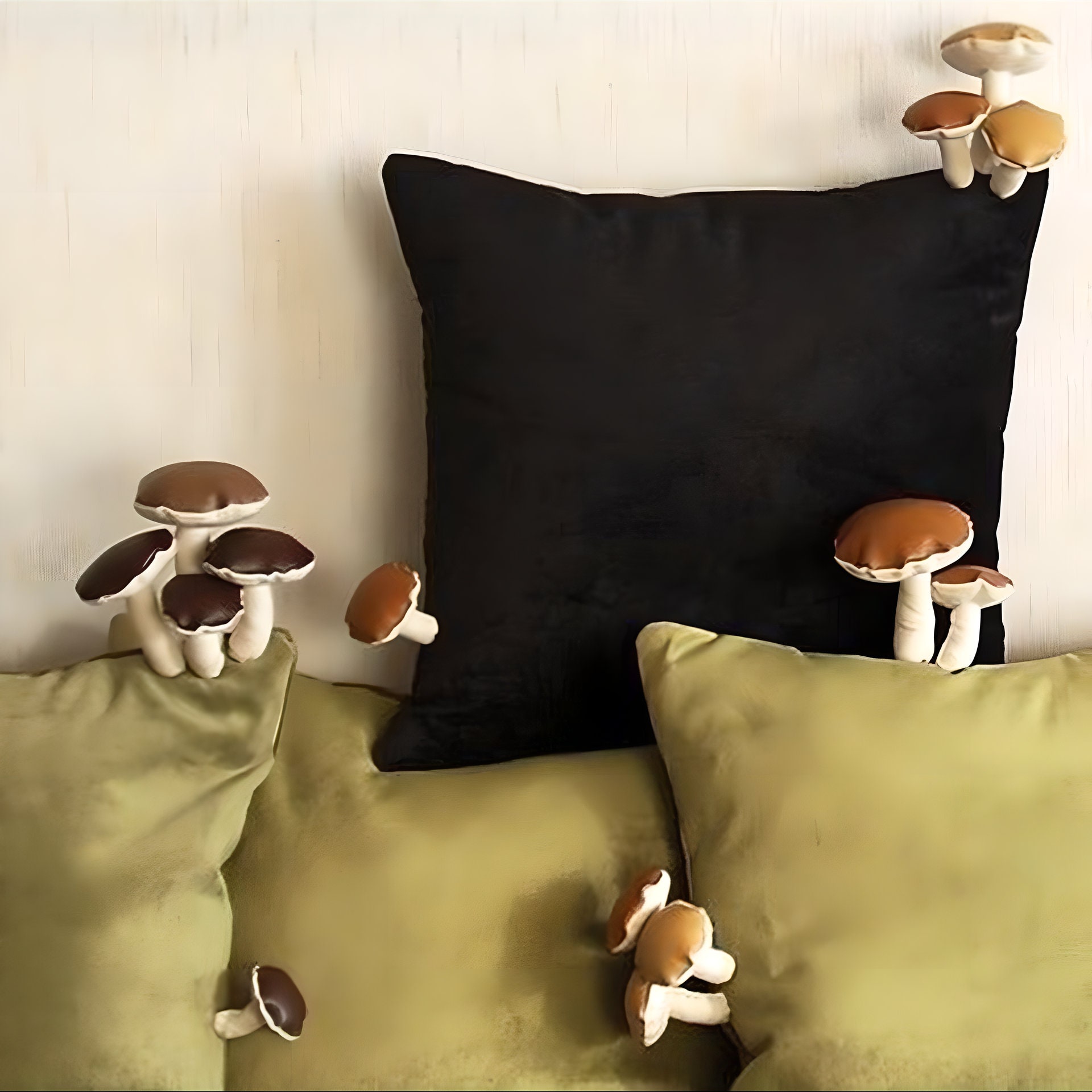 Handmade Mushroom Pillow Sofa Seat Cushion Mushroom Ornament