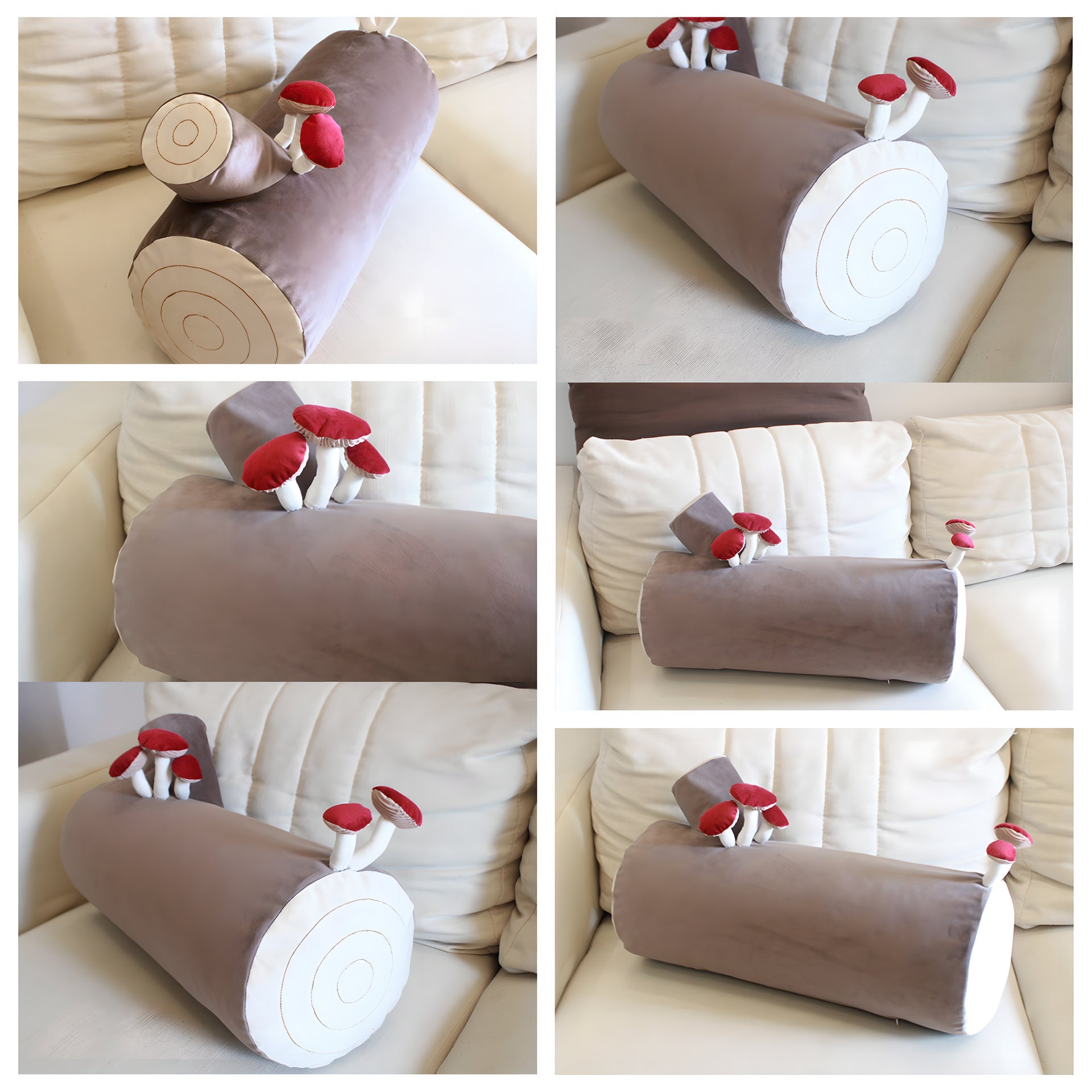 Handmade Mushroom Pillow Sofa Seat Cushion Mushroom Ornament