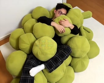 Giant Green Grape Plush Sofa,Kawaii Giant Green Grape Plush Pillow,Funny Furniture,home decor and gifts,Christmas gifts,New Home Gifts