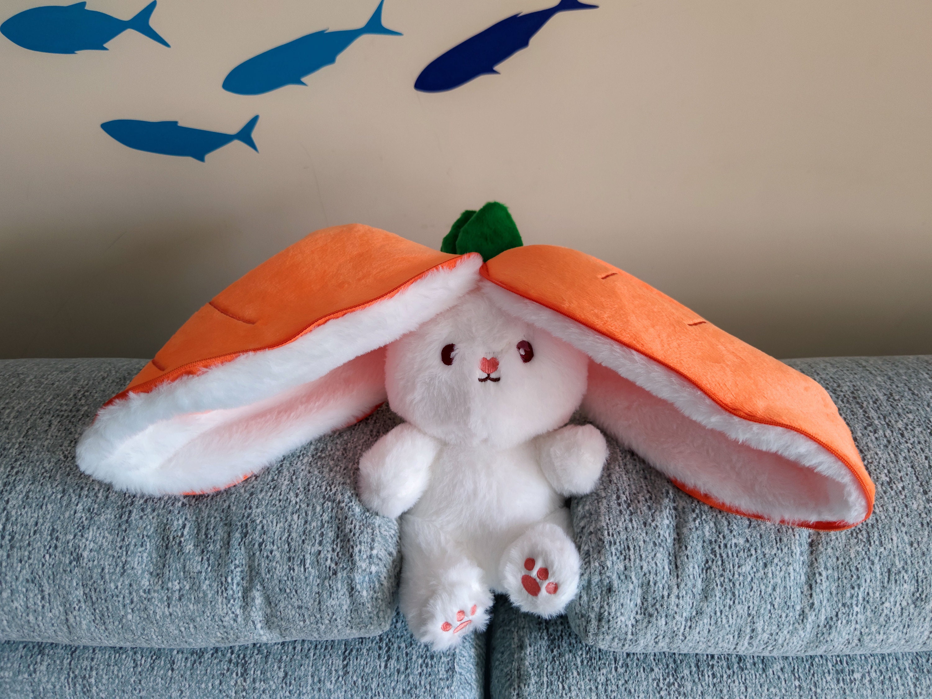 Lapin transformé aux fraises, animaux en peluche kawaii lapin fraise Animaux  en peluche, carottes en lapins avec de grandes oreilles, cadeaux pour les  enfants elle -  Canada
