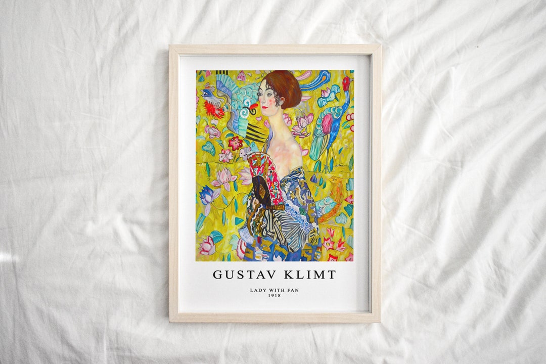 Gustav Klimt lady With Fan Poster Print Gustav - Etsy