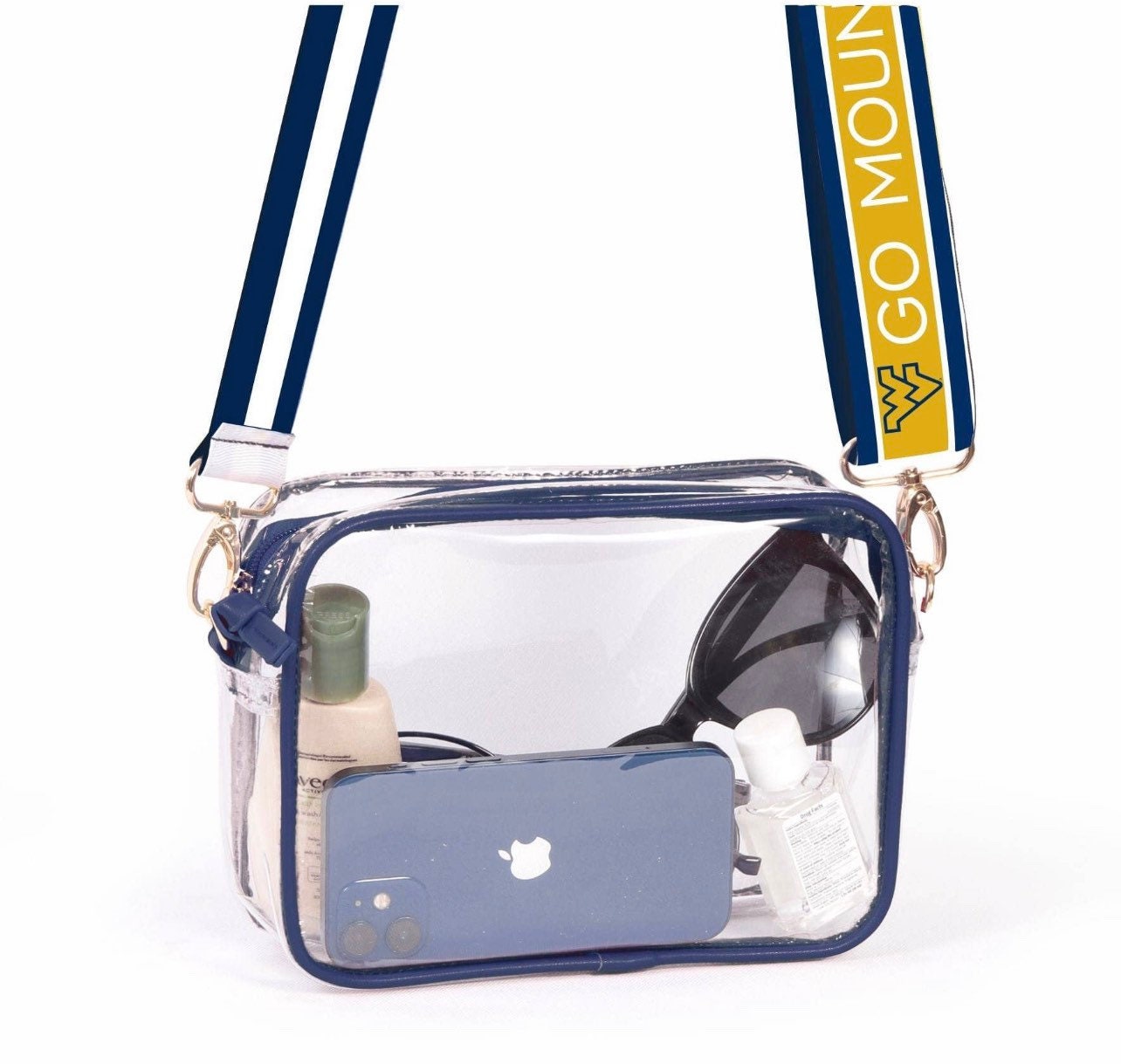 Stadium Gameday Clear Bag with Strap/west Virginia / University of West Virginia Clear Bag