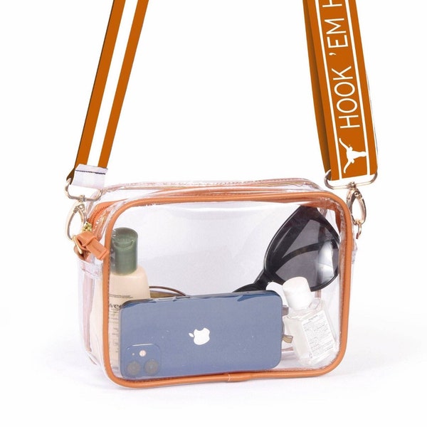 Travis Clear Stadium Bag- Gold