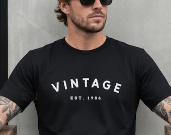 Vintage 1986 Men's T-Shirt, 40th Birthday Gift for Him